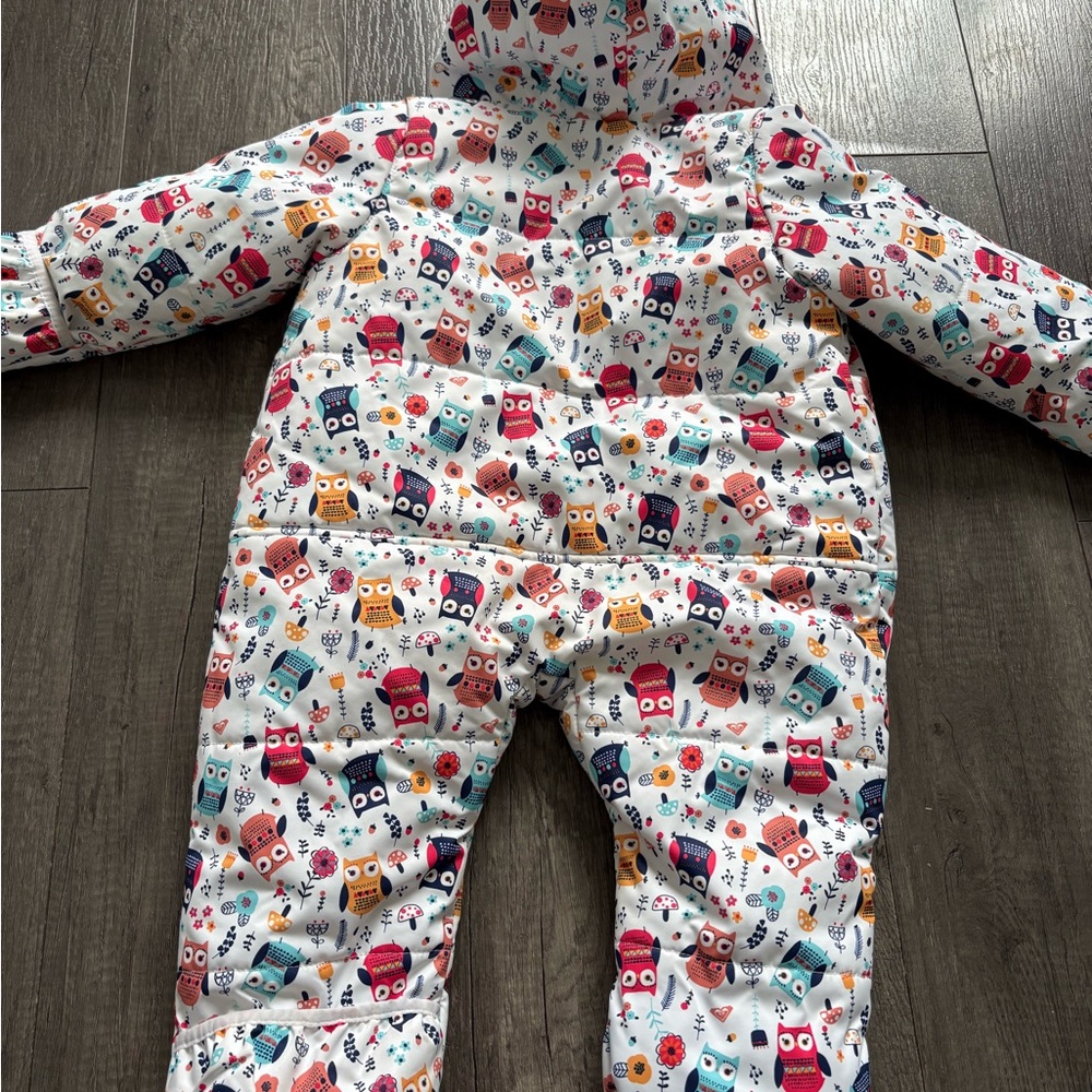 Roxy Multicolor Owl Print Kids Footie - Picture 5 of 6
